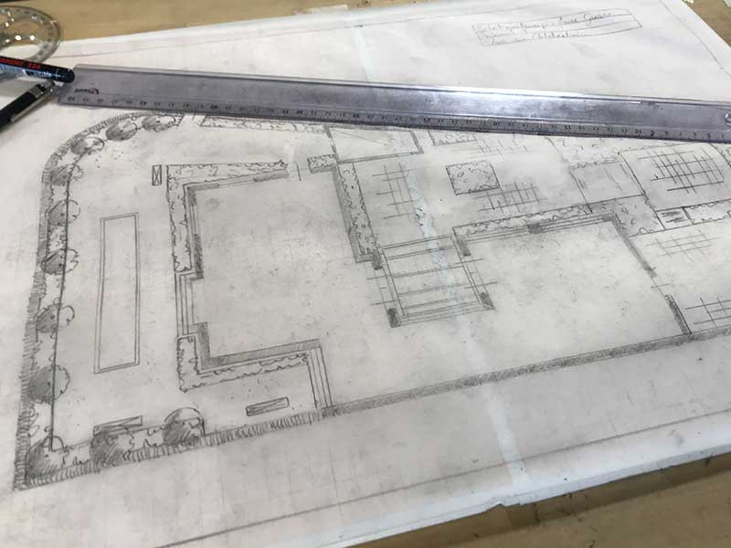 Tuinontwerp tekening Tuinontwerp tekening